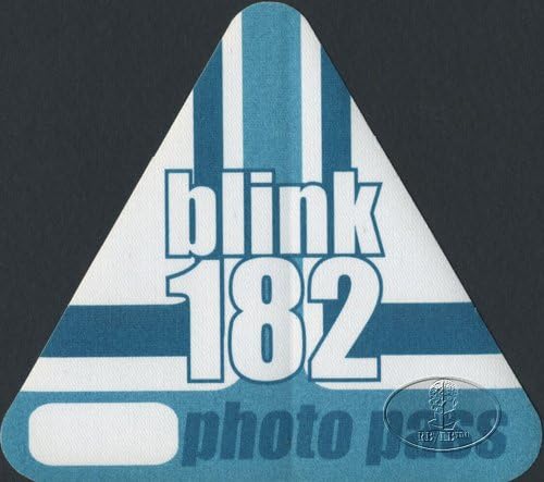 Пропуск за зад кулисите на турнето Blink-182 1999-2000 Фото Зелен цвят
