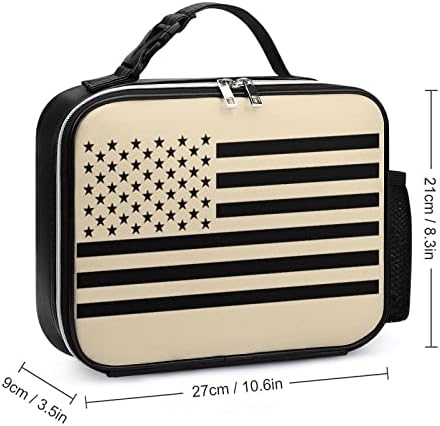 Чанта за Обяд с Черен Флага на САЩ, Изолирано Кутия за Обяд, Множество Чанта за Обяд за Офис Работа, Пътуване