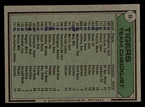 1979 списък на екипа Topps # 66 Тайгърс Без Мос Детройт Тайгърс (Бейзболна картичка) FAIR Тайгърс