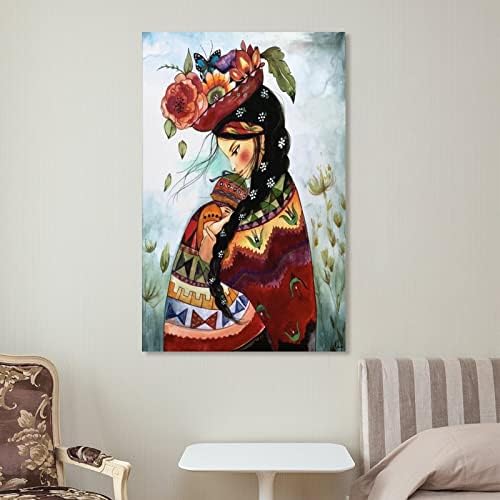 Вдъхновен от Перуанската Майка Вдъхновяваща Фигура Художествен Плакат на Стената Художествени Картини на Платно Стенен Декор Начало Декор на Декора в Хола Естети