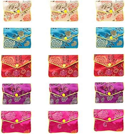 Happyyami Връща Бижута, Чанти за бижута, 15 бр., Торбичка за бижута в Китайски Стил, Подаръчни комплекти за