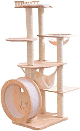 ＫＬＫＣＭＳ Играчка за катерене домашни котки, поставка за практикуване на дървото, Многопластова платформа за приятелите-котки,