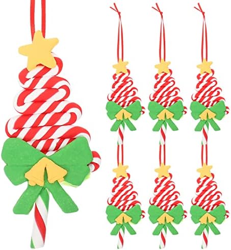 LUOZZY 6 бр. Декорация за Коледно парти, Висящи Орнаменти, декорация за Коледната елха (Коледната Елха Bowknow)