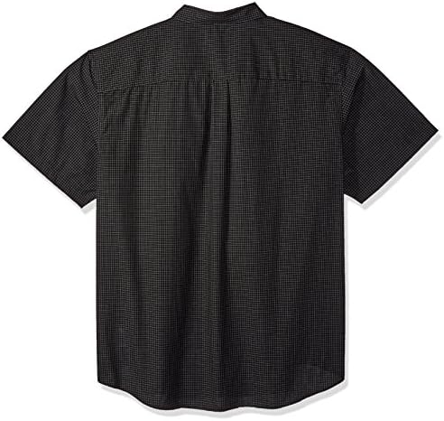 Мъжки Саржевая риза Van Heusen Big & Tall Big and Tall Без Бръчки С Къс ръкав и копчета За копчета