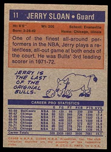 1972 Топпс # 11 Джери Слоун Чикаго Булс (Баскетболно карта) VG/БИВШ Булс Университет Эвансвилла