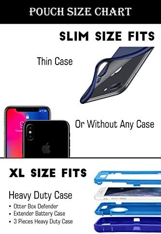 за LG Stylo 6 Калъф, LG Stylo 6 Калъф, TMAN Тежкотоварни Силни Платна Вертикален Калъф за смартфон/Калъф/Кобур с метален клипс за колан за LG Stylo 6 (размер XL е подходящ)