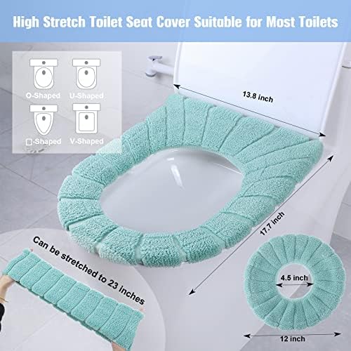 8 Бр Накладки за седалката на тоалетната чиния с дебелина 11.8 инча В Банята, Меки и Удобни Калъфи за седалките