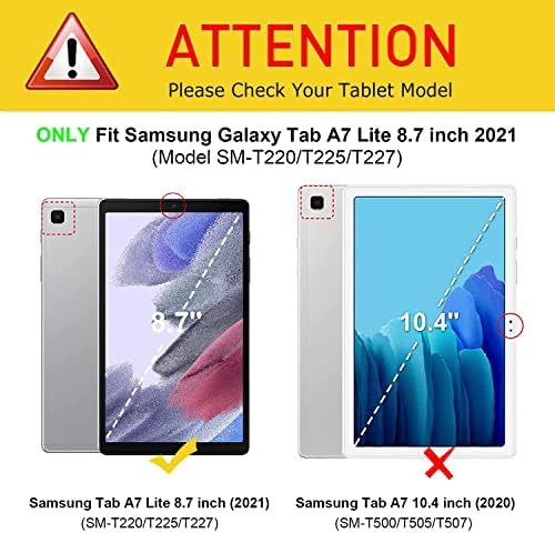 Калъф Galaxy Tab A7 Lite, калъф за таблет Samsung Tab A7 lite 8,7 инча 2021 (SM-T220/T225/T227), сгъваем калъф-награда