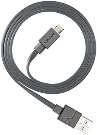 Кабел Ventev Chargesync Micro USB | Удобна за зареждане от всеки стандартен USB порт за пренос на данни на всяко PC или MAC, бързо зареждане на S2.1A, конструкцията от плоски кабели за з