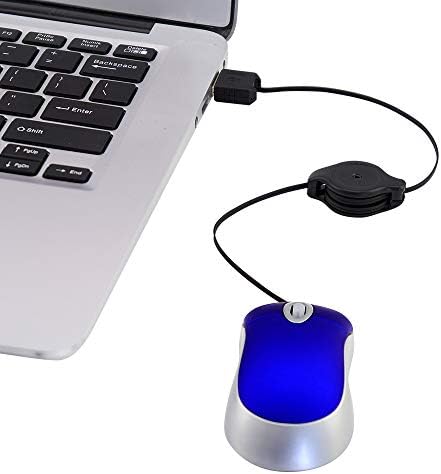 Жичен мишката SUN RAIN Mini USB, с Прибиращ се кабел, Миниатюрни Имат мини-мишка за деца, Компактна оптична