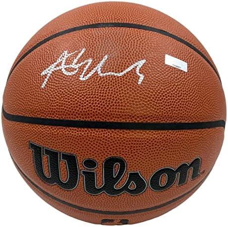 Антъни Едуардс Минесота Тимбъруулвс Подписа на Уилсън Баскетболист Панини Автентични Баскетболни топки С Автографи