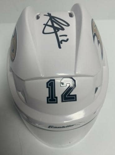 Мини-Каска Фанатици хокей с автограф на Сони Милано Ducks B298612 - Каски и маски НХЛ с автограф