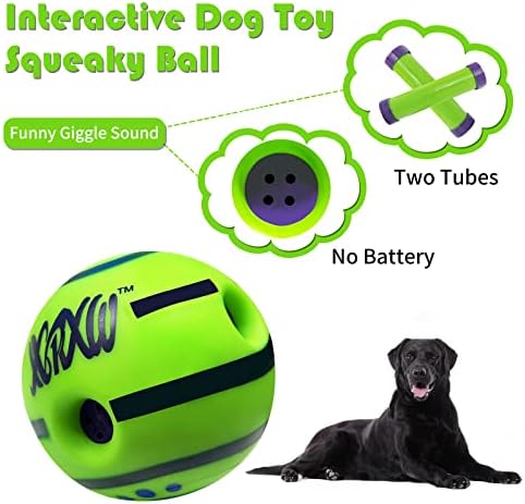Bobble Играчка топка за Хихикающих Кучета, Интерактивни Писклив Играчки за домашни животни, Забавен Звук Хихиканья