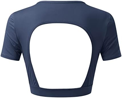 Lookatool Женска Тениска с Отворена на Гърба, Скъсяване на Върховете на Бретелях с Подвижна Подплата, Спортен