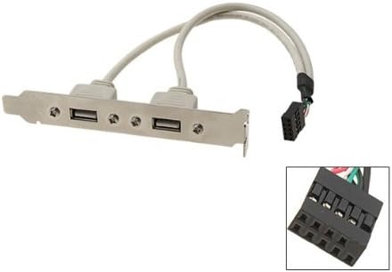 Кабели Micro SATA 2 порта USB 2.0 удължителен кабел задната скоба за дънната платка PC - 12 инча