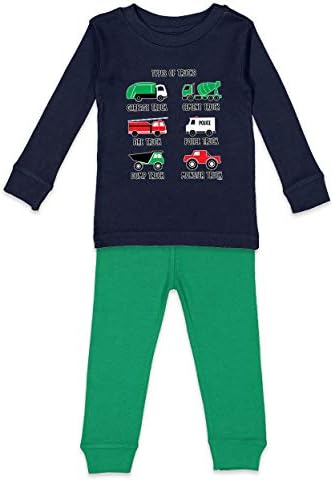 Видове камиони - Комплект Детски ризи и Панталони Garbage Monster Police Fire