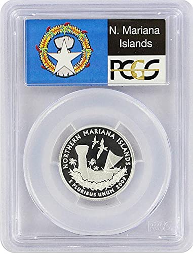 2009 S Северни Мариански острови S Silver Proof Quarter PR-70 Издател на Хартата на територията на DCAM 2009
