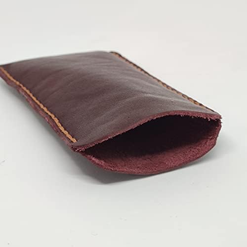 Чанта-кобур от естествена кожа за Oppo R15x, Калъф за вашия телефон ръчна изработка от естествена кожа, Изработен