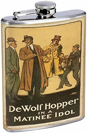 Идеална за стила на колба от неръждаема стомана с 8 унции с винтажным плакат D-128 Dewolf Hopper за утренника
