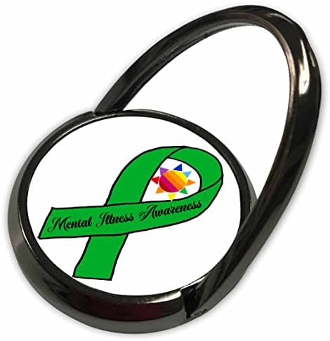 Подкрепа и информираност в областта на опазване на психичното здраве 3dRose Cool Green Ribbon и Sun - Разговори