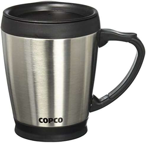 Настолна кафеена чаша Wilton Copco с двойни стени от неръждаема стомана, 1 брой (опаковка от 1), Неръждаема