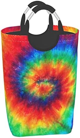 Вратовръзка Боядисват Rainbow 50л Квадратна Чанта За Съхранение на Мръсни Дрехи Сгъваема /С дръжка За Носене/ Подходящ За Баня, Шкаф, съхранение вкъщи, Пътуване