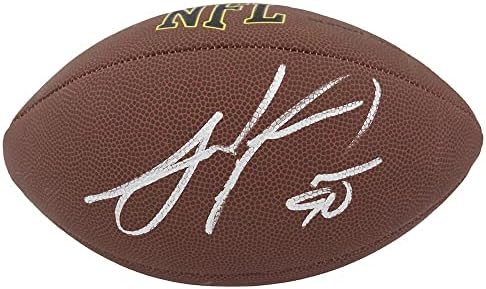 Юлий Пепперс Подписа Wilson Super Grip пълен размер на топка за Футбол NFL - Футболни топки С Автографи
