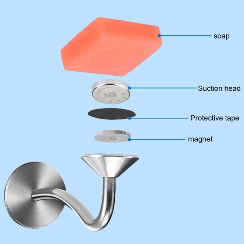 DHDM Държач за Сапун Стенен монтаж Магнитен препарат за съдове За Източване на Банята, с монтиран на стената