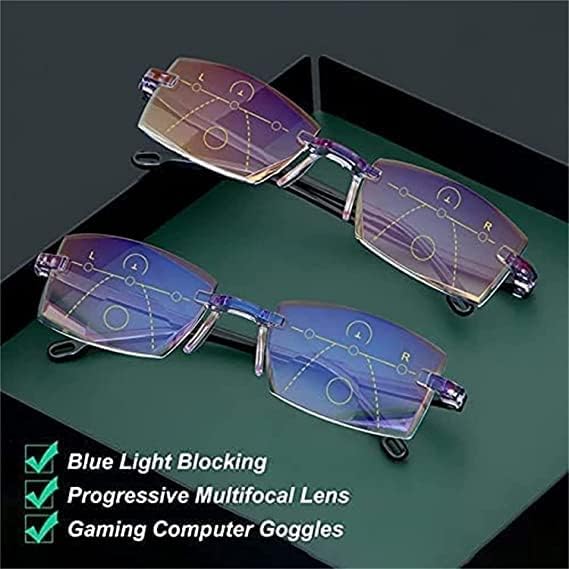 LSNTUU Сапфировые Очила за четене с висока Твърдост, Анти-Синя Светлина, Интелигентни Очила за четене с двоен