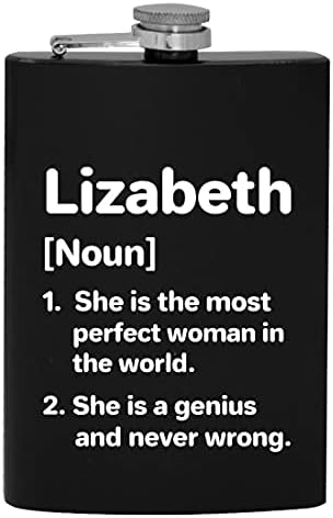 Определение Лизабет Най-добра жена - 8-унционная фляжка за пиене на алкохол