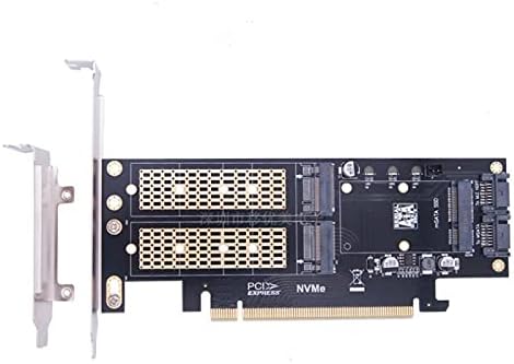 Съединители M. 2 B + M Key M SATA Трехдисковая версия NVMe NGFF за PCI-E 4X Карта за разширяване на Три в едно