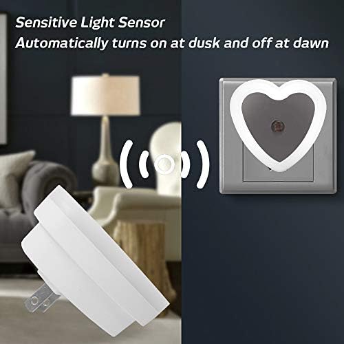 Led нощна светлина с интелигентен сензор за автоматично включване/изключване, пакет от 4, максимум 0,5 W, plug