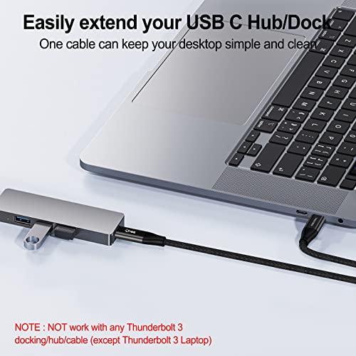 Удължител Thsucords USB C 100 W 1 МЕТЪР, USB кабел-C 3.2 Gen 2 за свързване на мъже и жени, кабел за бързо зареждане
