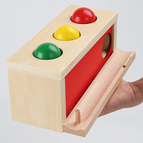Дървена играчка Esquirla, Стучащая три Топки, за preschooler