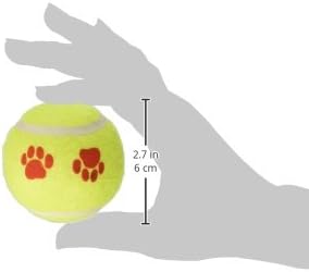 Этичный на топка за тенис с отпечатък от лапа с вкус на мента за кучето, 2 опаковки