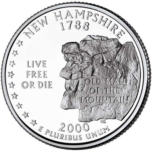 Монетен двор на САЩ 2000 - те години в плакированном изпълнение, Избор тримесечие на щата Ню Хемпшир, Без да