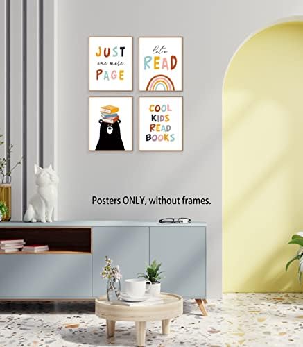 LiTiu Готините Детски Книги за четене, Още Една Страница, монтиран на стената Арт Декор с щампи, Плакати, Комплект