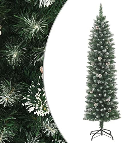 Изкуствена Тънка Коледно дърво VidaXL със Стойка 47,2 PVC