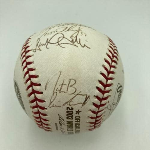 2003 Флорида Марлинз Шампиони на Световните серии Екип Подписа W. S. MLB Бейзбол Холограма - Бейзболни Топки