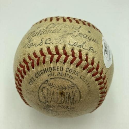 Чарли Грим Подписа Сингъл на Официалната Национална лига бейзбол 1940 г. JSA COA - Бейзболни топки с автографи