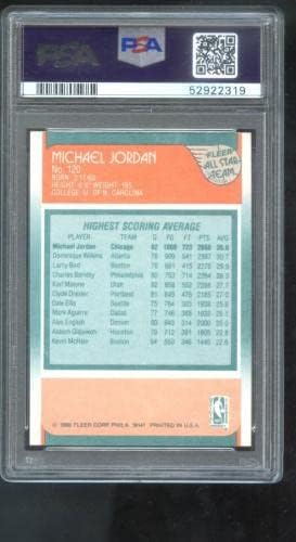 1988-89 Fleur 120 Майкъл Джордан All-Star КАТО Баскетболно карта PSA 9 клас НБА - Баскетбол карта, без подпис