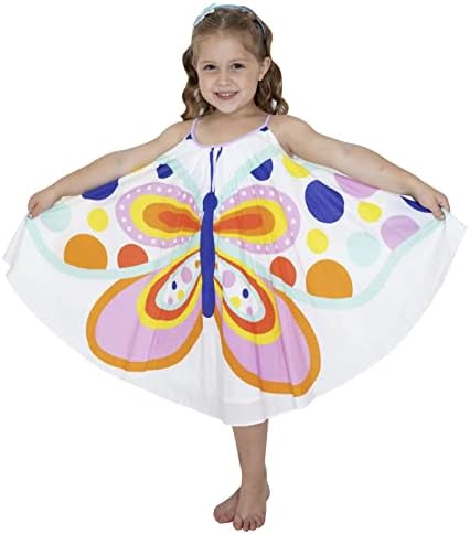 Рокля KAGAYD за малки момичета, Лятна Плажна рокля Принцеса на спагети презрамки в стил Бохо с пеперуда на точки