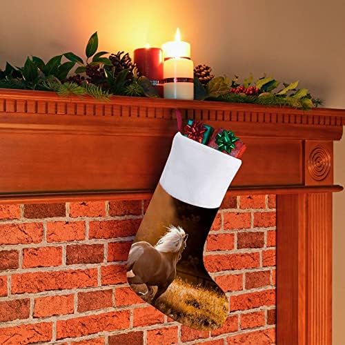 Неблагодарна Кон Коледни Чорапи Отглеждане на Коледна Елха Дядо коледа Декорации Висящи Украса за Камината Празник