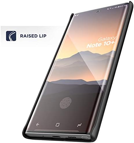 Калъф за Galaxy Note 10 Plus с клипс за колан (DuraClip 2019), Ултратънък калъф с кобур, матиран черен (Samsung