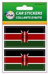 2. Флаг на страната Кения, набор от малки автомобилни етикети, стикери, стикери ... 1 3/8 X 2 3/4 инча... Нов