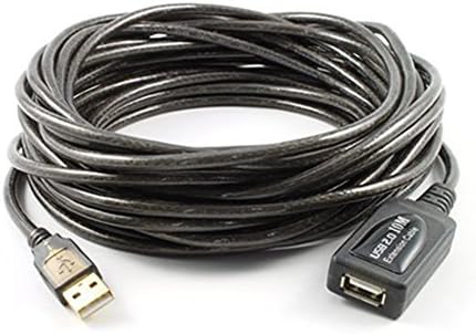 Удължител за USB TECHTOO, 32 Фута (10 м) Активен кабел за USB 2.0 кабел-ретранслатор от Типа Мъж-жена са с вградени чипове усилване на сигнала