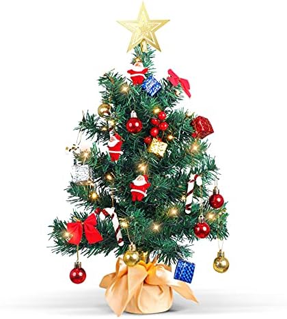 Украса Unomor Украса Мини-коледно: Настолна Коледно дърво с струнными световыми топки и Други елочными украса,