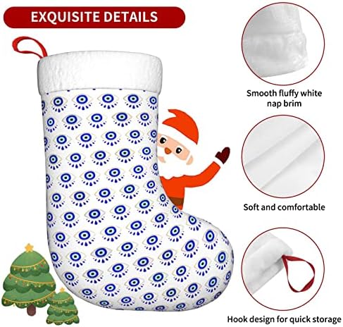 Коледни Чорапи Augenstern, Турски Чорапи За Защита От Уроки, Двустранни Чорапи За Окачване На Камина.