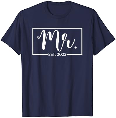 Г-Н Est. 2023 Само Че Женившийся Сватбен Съпругче, Тениска Mr & Mrs Gifts