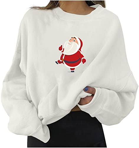 Дамски Коледна Hoody NEARTIME с графичен Дизайн, Всекидневни Пуловер с кръгло деколте, Свободна Риза, Леки Блузи,